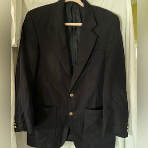 Vintage Burberrys Men’s Navy Blazer